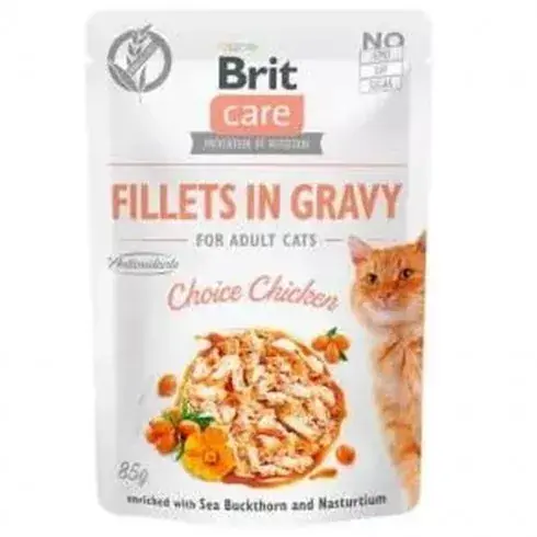 Újdonság Brit Care Cat alutasak csirke szószban 85g