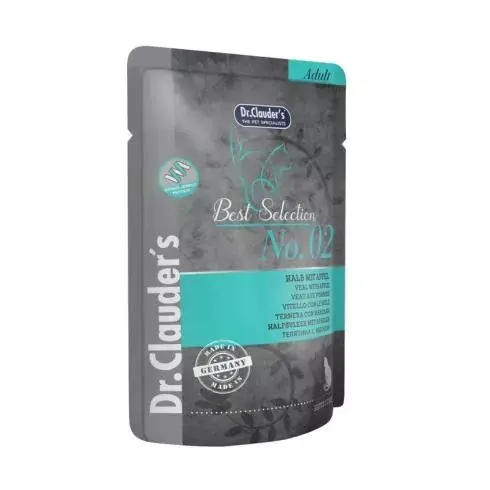 Korlátozott ajánlat Dr.Clauders Best Selection Cat No2 alutasak borjú almával - Mono Protein 85g