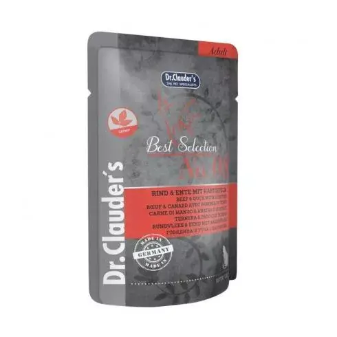 Szuper ajánlat Dr.Clauders Best Selection Cat No8 alutasak marha & kacsa burgonyával - Catnip 85g