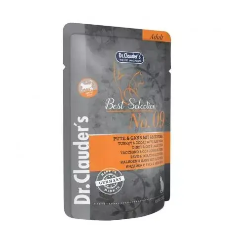 Akciós ár Dr.Clauders Best Selection Cat No9 alutasak pulyka & liba Aloe Verával - Immun plus 85g