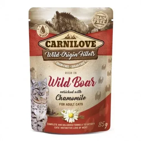 Korlátozott ajánlat Carnilove Cat tasakos Wild Boar with Chamomile - Vaddisznó kamillával