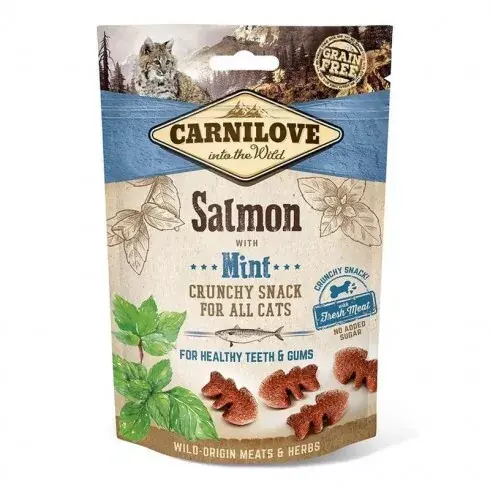 Carnilove Cat Jutalomfalat Crunchy Salmon&mint - Lazac mentával 50g Akciós ár