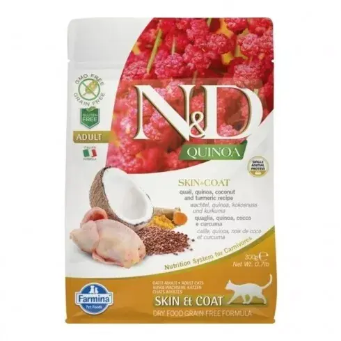 Legnépszerűbb N&D Cat Quinoa Skin & Coat Fürj