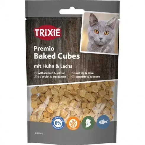 Trixie Jutalomfalat Premio sült kockák csirkével és lazaccal 50gr Rendeld meg most