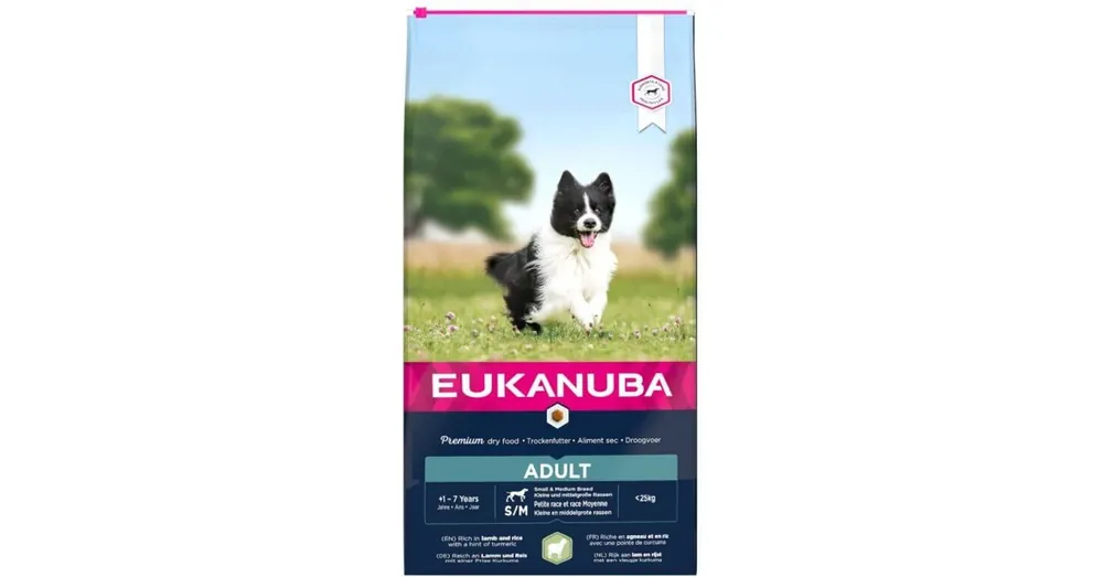 Eukanuba Adult Small & Medium Lamb & Rice kutyatáp 18kg Prémium