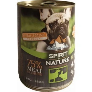Különleges ajánlat Spirit of Nature Dog konzerv Bárányhússal és nyúlhússal 415g