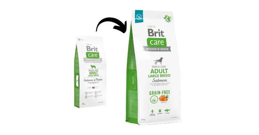 Utolsó esély Brit Care Grain-free Adult Large Breed Salmon & Potato 3 kg kutyatáp