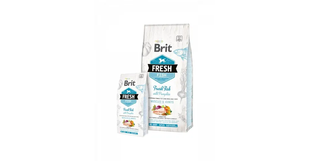 Brit Fresh Hal és sütőtök Adult Large Muscles & Joints 2,5 kg Kedvezményes ár