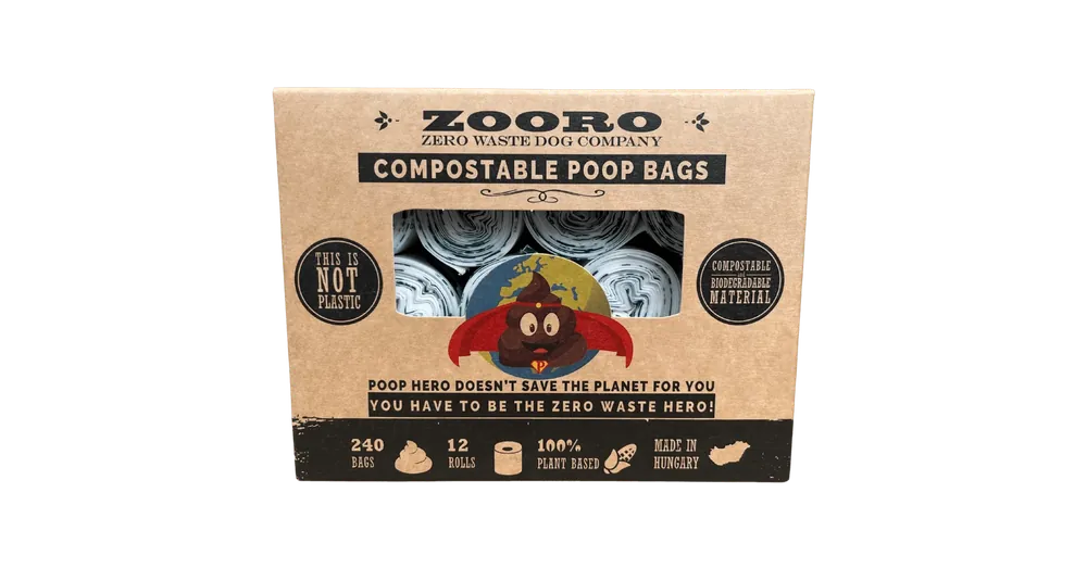 Zooro - PoopHero Lebomló Kakizacskó, 240 db-os kiszerelés Exkluzív ajánlat
