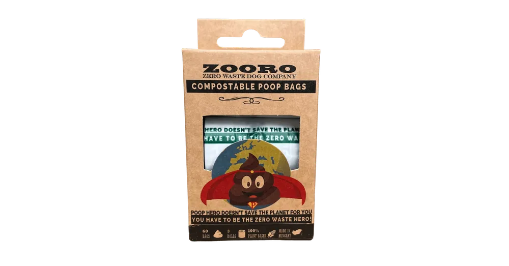Zooro - PoopHero Lebomló Kakizacskó, 60 db-os kiszerelés Kedvezmény