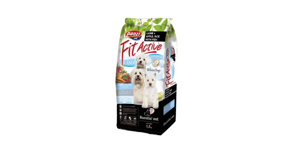 Panzi FitActive Hypoallergenic WhiteDogs Lamb, Fish, Apple & Rice 1,5 kg Expressz szállítás