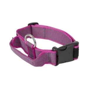 Kihagyhatatlan ajánlat Julius k9 nyakörv fogantyúval és cserélhető felirattal 40mm/38-53 Pink-Szürke