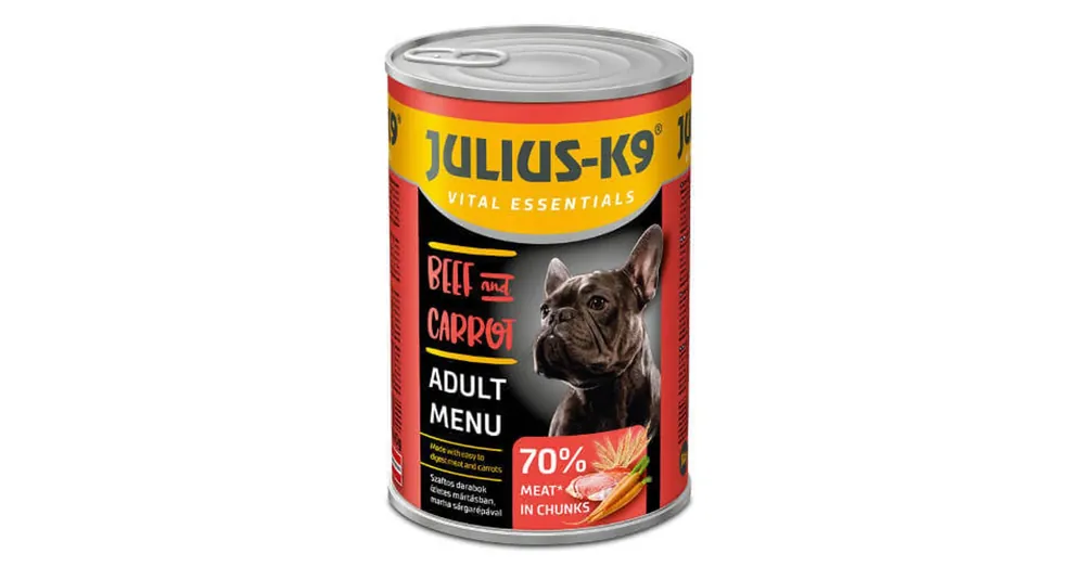 Olcsó JULIUS K-9 konzerv kutya 1240g Marha (Beef)