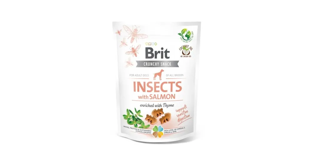 Brit Care Crunchy Cracker Insects with Salmon enriched with Thyme 200 g Olcsó