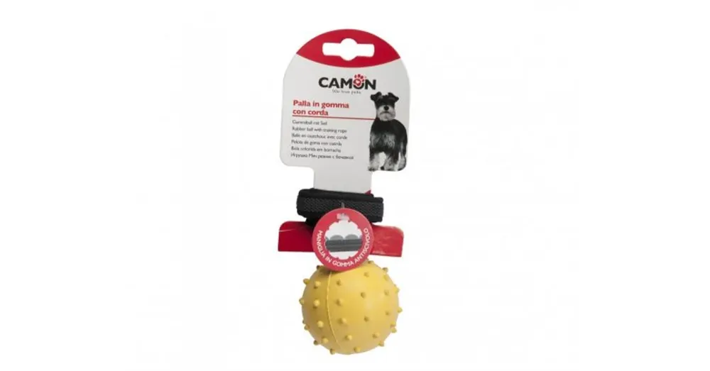Vásárlói kedvenc Camon Gumis Köteles Labda Gumi Átmérő 6,4 cm Kötél 38 cm