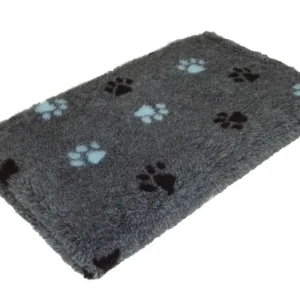 Vetbed Csúszásmentes, Ízületkímélő Kutyafekhely Szürke, 2 féle tappancs mintával kék és fekete 75x50 cm Korlátozott ajánlat
