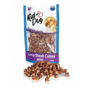 Outlet KidDog Mini Lamb Steak Cubes Jutalomfalat 80g