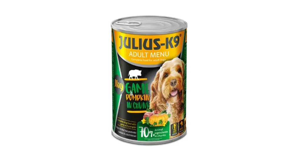 JULIUS K-9 Konzerv Kutya 1240g Vad-Sütőtök Legkelendőbb