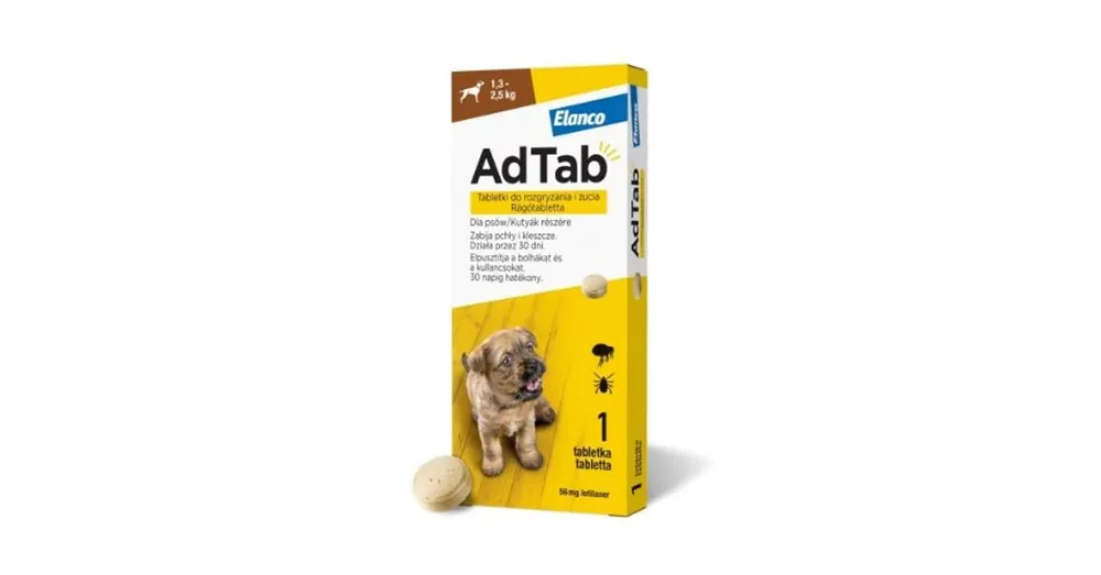 AdTab Rágótabletta Kutyák részére 1,3-2,5 kg 1db Olcsó
