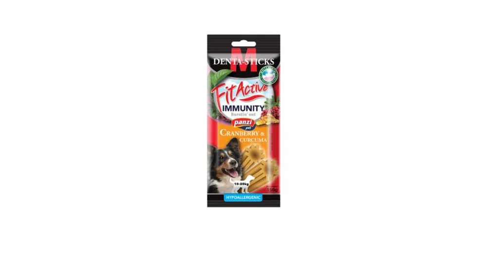 Akció Panzi FitActive Denta-Sticks Hypoallergenic Immunity "M" - jutalomfalat kutyák részére 150g