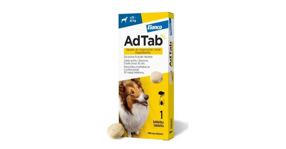 AdTab Rágótabletta Kutyák részére 22-45 kg 3db Outlet