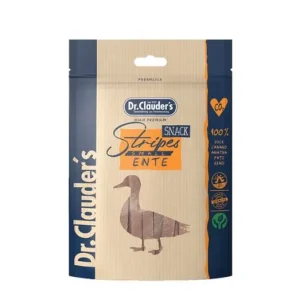 Biztonságos vásárlás Dr.Clauder‘s Dog Jutalomfalat Stripes Small Kacsahús Csíkok 80 g