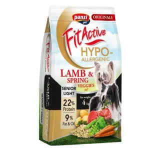 Biztonságos fizetés Panzi FitActive Originals Senior/Light Hypoallergenic Lamb&Spring Veggies kutyatáp 4kg