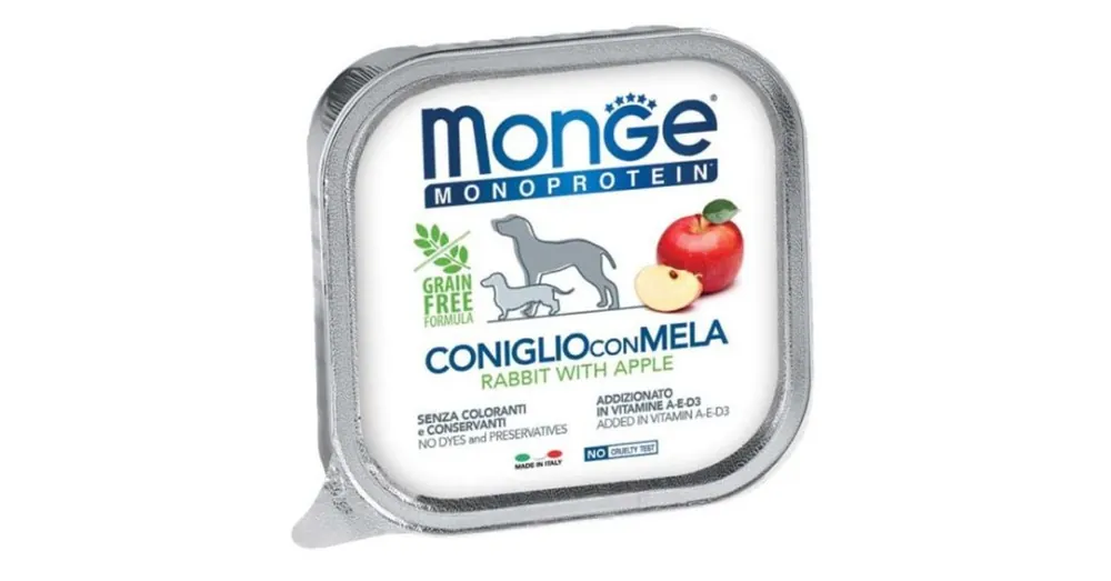 Monge Dog Monoprotein Fruits Paté nyúl-alma 150g Alacsony ár