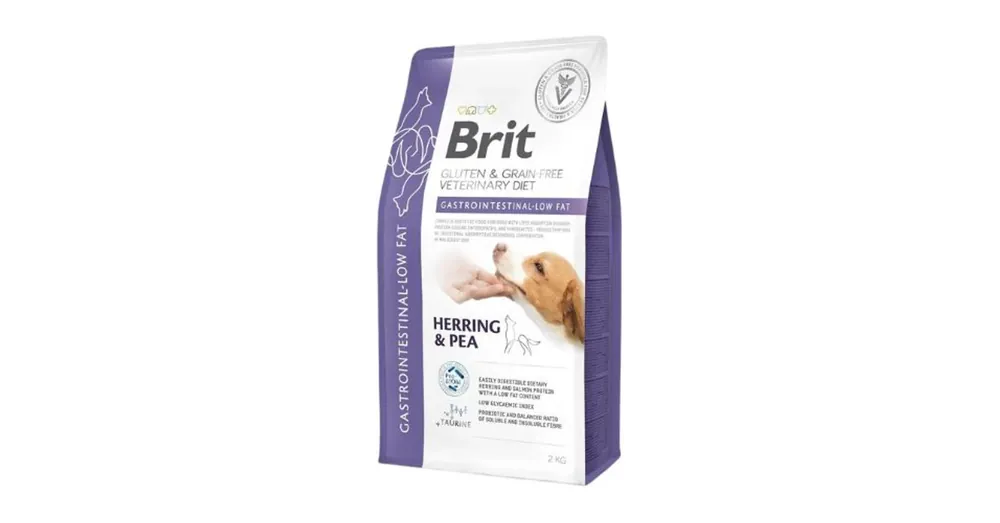 Brit Veterinary Diets Dog GF Gastrointestinal-Low Fat 2kg Csak ma