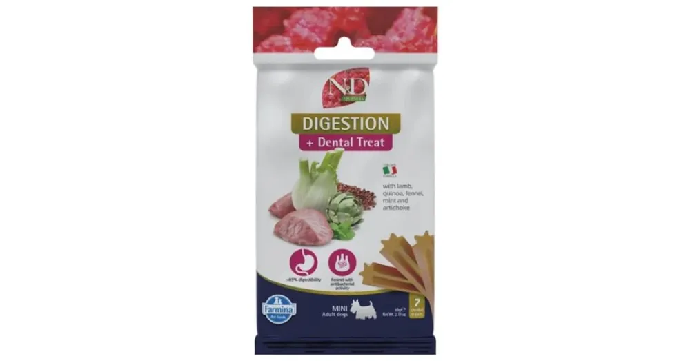N&D Quinoa Dog Jutalomfalat Digestion Lamb Adult Mini 60g Vedd meg online