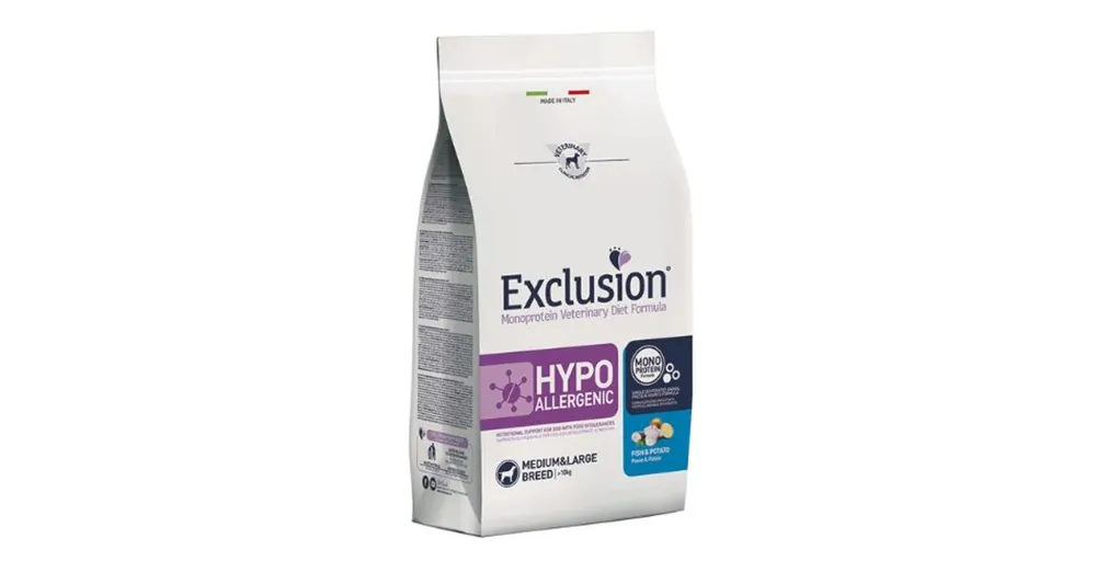 Exclusion Hypoallergenic Fish & Potato Medium & Large 12kg Újdonság