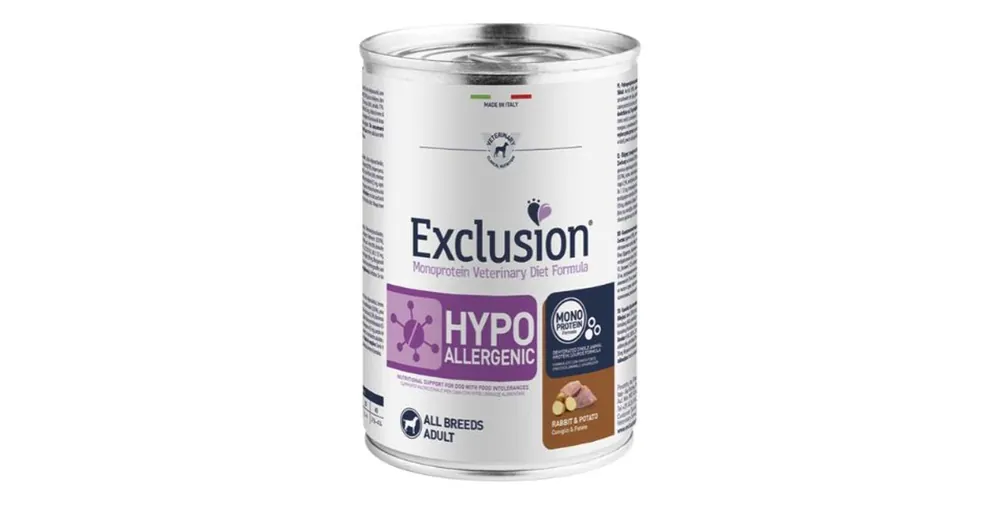 Különleges ajánlat Exclusion Hypoallergenic konzerv Rabbit & Potato 400g