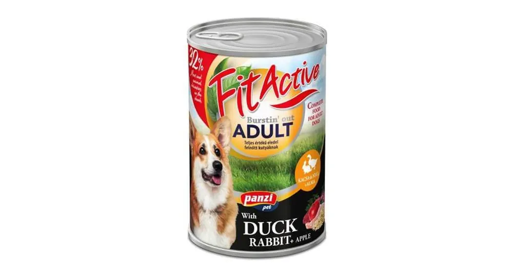 Panzi FitActive Adult Dog Konzerv kacsa és nyúl 1240gr Alacsony ár