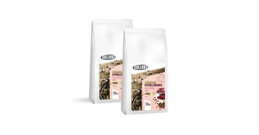 SullerZ Premium Hypoallergenic Senior Lamb (Bárány) Kutyatáp 2x12 kg Akció