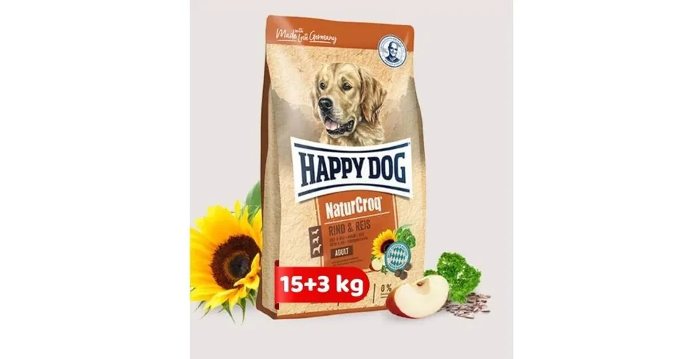 Happy Dog NaturCroq Rind & Reis 15+3kg kutyatáp Ajánlat