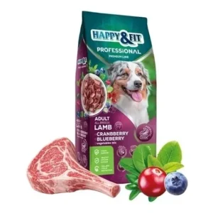 Happy&Fit Professional Adult Dog Lamb + Cranberries + Blueberries 19kg Vedd meg most
