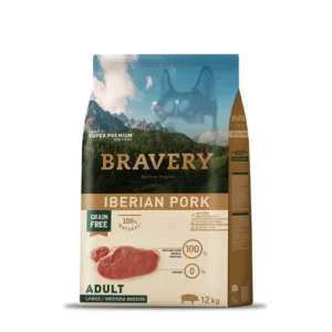 Biztonságos fizetés Bravery Iberian Pork Adult Large/Medium Breeds 12 kg kutyatáp