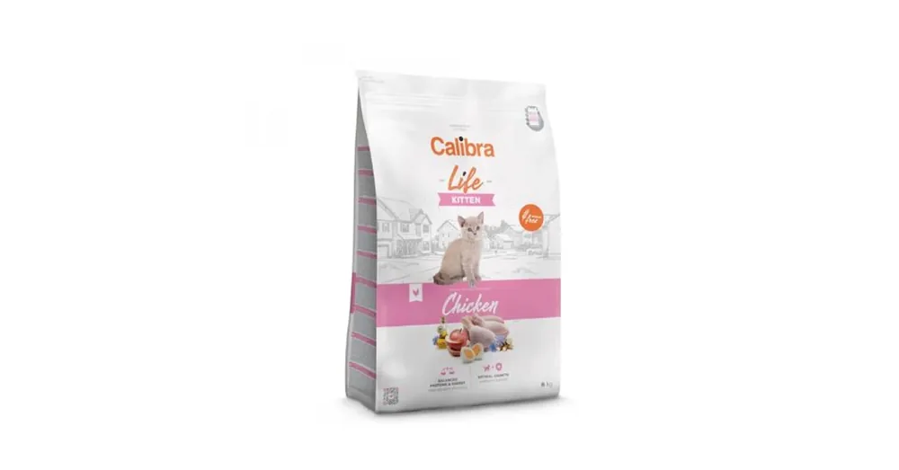 Calibra Cat Life Kitten Chicken 6kg + 6X Calibra Cat Life Sensitive Rabbit 200g Expressz kézbesítés