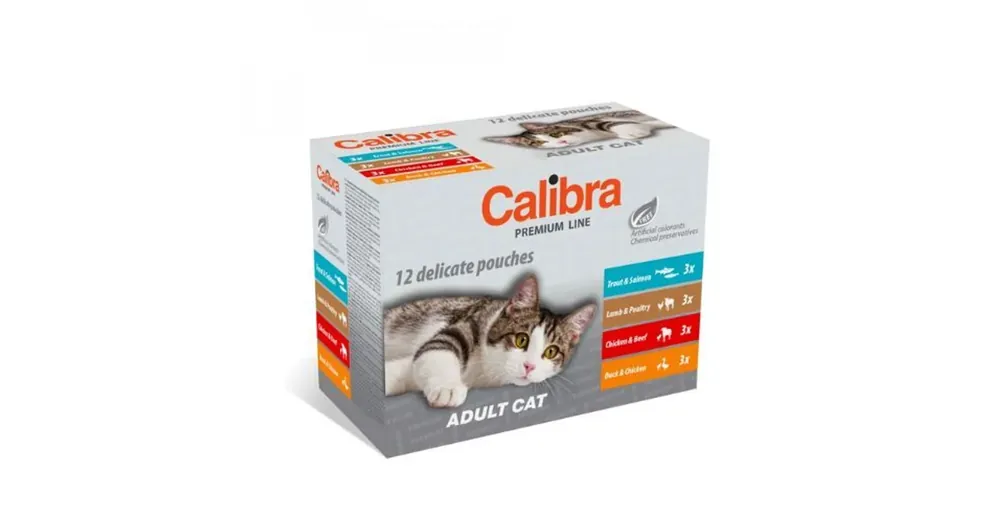 Akciós ár Calibra Cat Premium Adult Pouches Multipack 12x100g