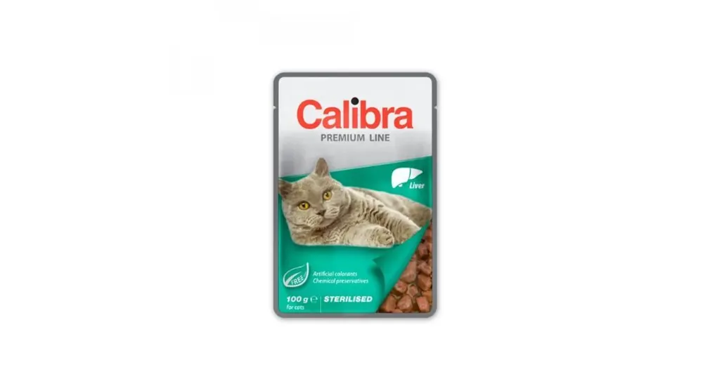 Azonnali szállítás Calibra Cat Premium Sterilised Liver 100g
