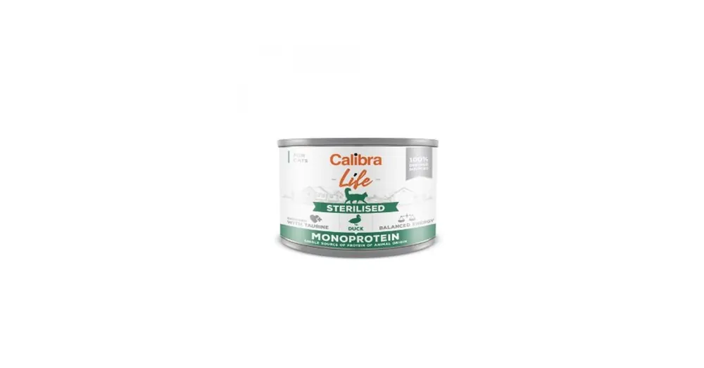 Árengedmény Calibra Cat Life Sterilised Duck konzerv 200g
