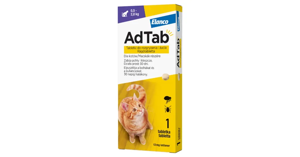 AdTab Rágótabletta Macskák Részére 0,5-2kg 1db Szuper akció