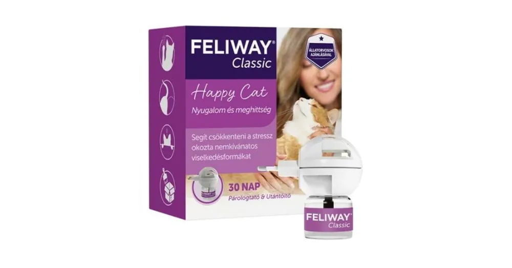 Árcsökkenés Feliway Classic párologtató készülék és folyadék macskáknak 48ml