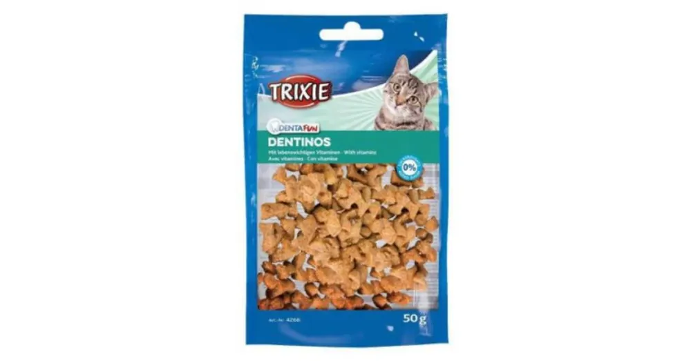 Trixie Denta Fun Dentinos - jutalomfalat (fogtisztítós) macskák részére 50g Legnépszerűbb