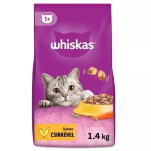 Prémium WHISKAS száraz macskatáp 1,4kg csirke