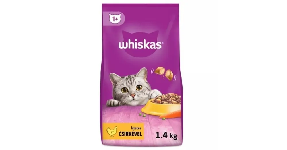 Prémium WHISKAS száraz macskatáp 1,4kg csirke