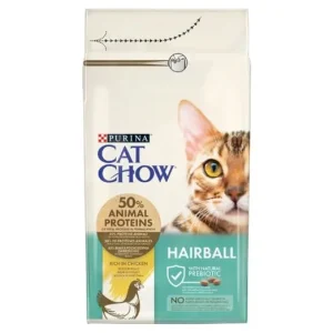 CAT CHOW Hairball Control Csirkében gazdag száraz macskaeledel 15 kg Biztonságos fizetés