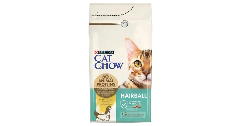 CAT CHOW Hairball Control Csirkében gazdag száraz macskaeledel 15 kg Biztonságos fizetés
