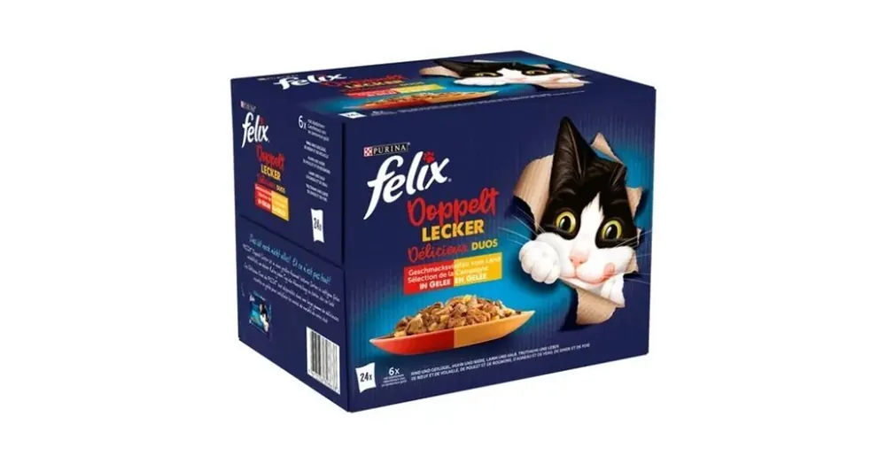 Árcsökkenés Felix Fantastic Duo Házias válogatás aszpikban nedves macskaeledel 24x85g