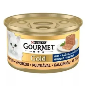 Alacsony ár GOURMET GOLD Pulykával pástétom nedves macskaeledel - 12x85 g